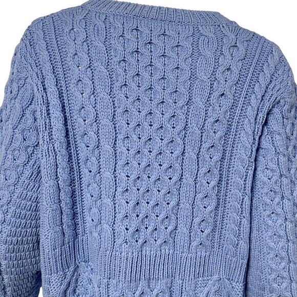Kilronan Merino Wool Chunky Fisherman Ireland Sweater Cardigan - Picture 6 of 8